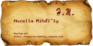 Huzella Mihály névjegykártya